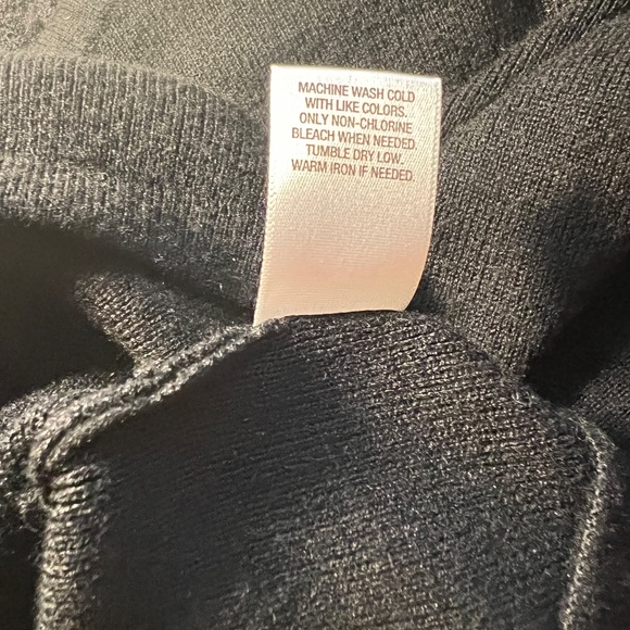 #A311  Roz & Ali  Black Sweater Lace Cottagecore Vintage Romantic Pre-0wned XL - Picture 6 of 8